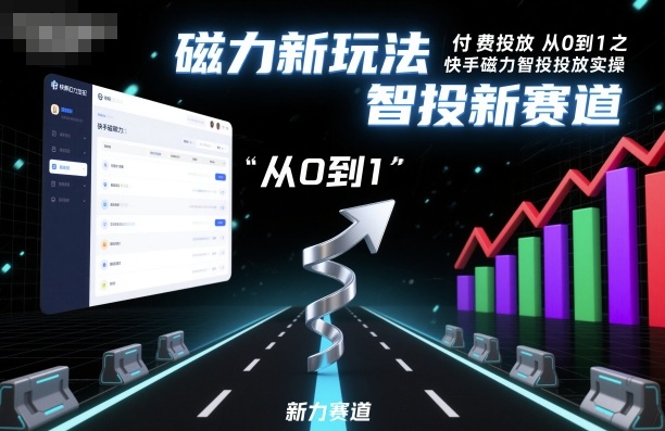 ⁤‍⁤⁢​⁤‬⁤‌​⁢⁣‍‬⁤⁣‬​​⁤‬⁣‬⁤‬‍‍​⁢​‬⁡⁢⁣⁢​‍​⁤‬‬‌⁣付费投放从0到1之快手磁力智投投放实操，磁力新玩法，智投新赛道-灼光资源宝库