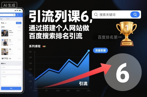 引流系列课6，通过搭建个人网站做百度搜索排名引流-灼光资源宝库