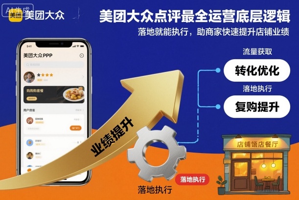 美团大众点评最全运营底层逻辑，落地就能执行，助商家快速提升店铺业绩-蘑菇资源宝库