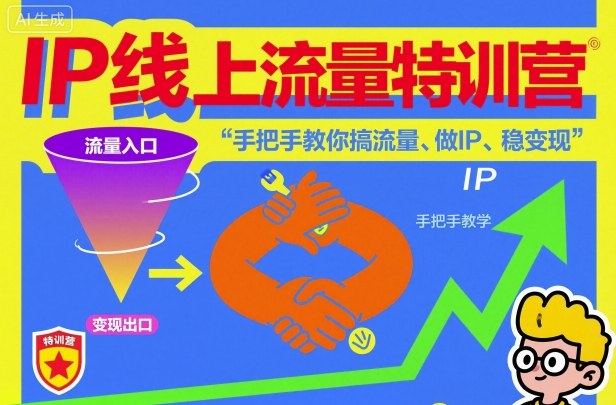 IP线上流量特训营,手把手教你搞流量、做IP、稳变现-蘑菇资源宝库