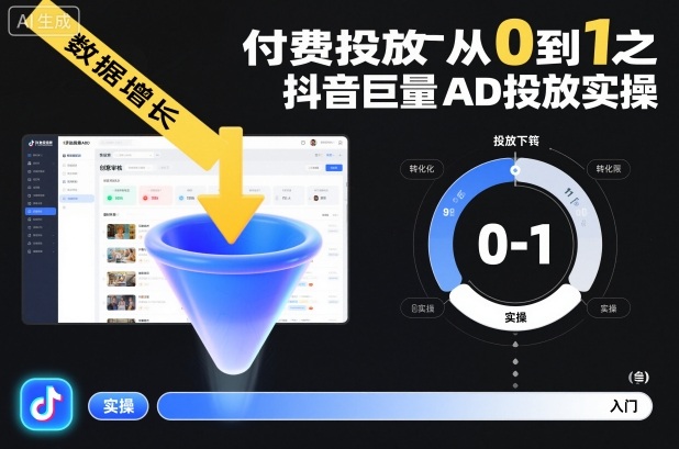​​‌‬‌‍⁤⁣​​⁤⁢​⁤​‍‬‬​⁤⁣‍‬⁤​⁡​⁣⁡‌‍​⁤⁣‍⁣​‌⁢⁢⁡‍⁣⁡​付费投放从0到1之抖音巨量AD投放实操-灼光资源宝库