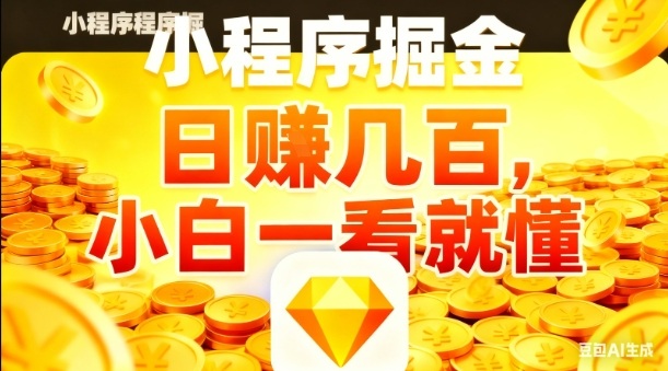 微信小程序掘金项目,日入几张,项目简单,小白一看就懂,5分钟就能学会上手操作【揭秘】-灼光资源宝库