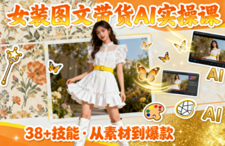 女装图文带货的AI实操课-蘑菇资源宝库