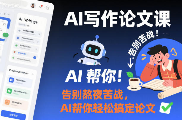 AI写作论文课，告别熬夜苦战，AI帮你轻松搞定论文-灼光资源宝库
