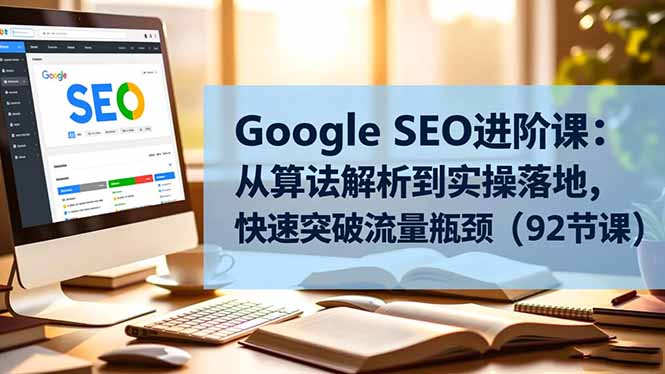 Google SEO进阶课:从算法解析到实操落地,快速突破流量瓶颈(92节课-灼光资源宝库