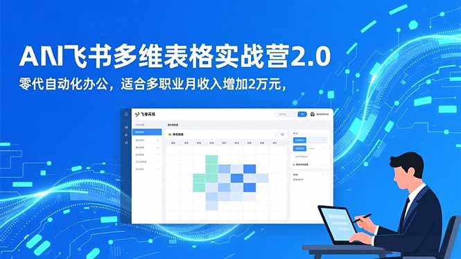 AI+飞书多维表格实战营2.0：零代码自动化办公，适合多职业月收入增加2万元-灼光资源宝库