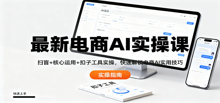 最新电商AI实操课:扫盲+核心运用+扣子工具实操,快速解锁电商AI实用技巧-灼光资源宝库