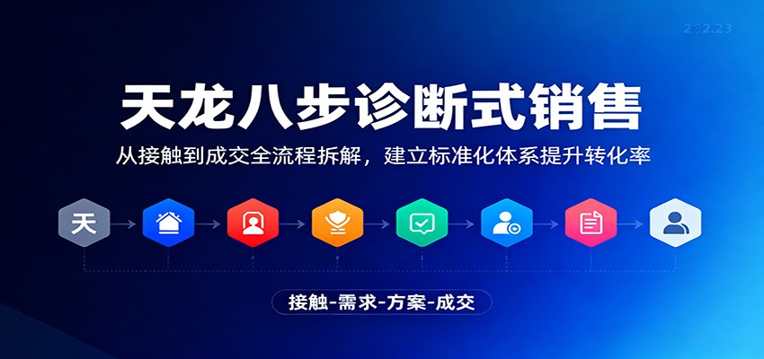天龙八步诊断式销售，从接触到成交全流程拆解，建立标准化体系提升转化率-灼光资源宝库