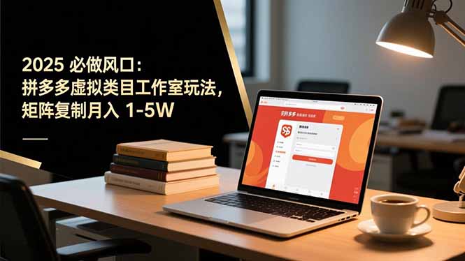 2025 必做风口:拼多多虚拟类目工作室玩法,矩阵复制月入 1-5W-蘑菇资源宝库