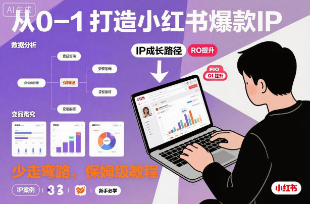 从0-1如何打造一个小红书爆款IP，少走弯路，保姆级教程-灼光资源宝库