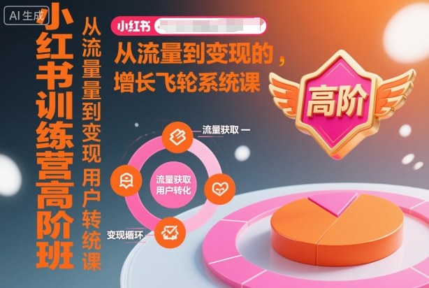 小红书训练营高阶班，从流量到变现的增长飞轮系统课-灼光资源宝库