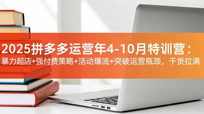 2025拼多多运营年4-10月特训营：暴力起店+强付费策略+活动爆流+突破运营瓶颈，干货拉满-灼光资源宝库