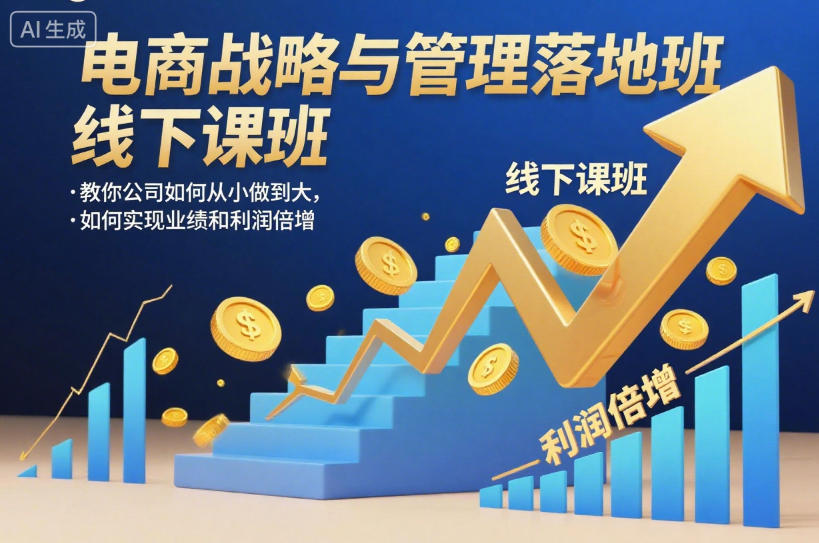 电商战略与管理落地班线下课，教你公司如何从小做到大，如何实现业绩和利润倍增【录音】-灼光资源宝库