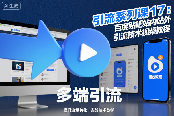 引流系列课17：百度贴吧站内站外引流技术视频教程-灼光资源宝库
