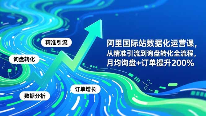 阿里国际站数据化运营课-11月,从精准引流到询盘转化全流程,月均询盘+订单提升200%-灼光资源宝库