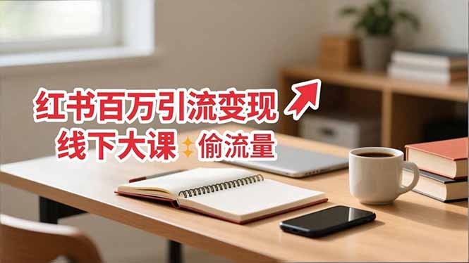 小红书百万引流变现-11月线下大课:分享从0到百万引流路径,手把手教偷流量、拿结果-灼光资源宝库