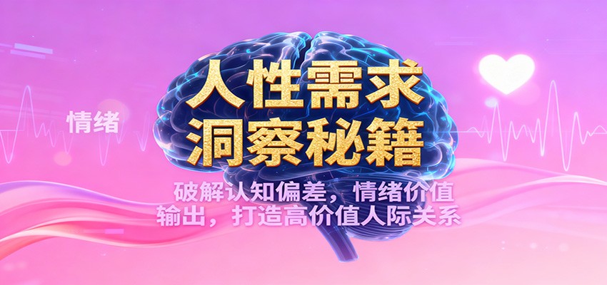 人性需求洞察秘籍，破解认知偏差，情绪价值输出，打造高价值人际关系-灼光资源宝库