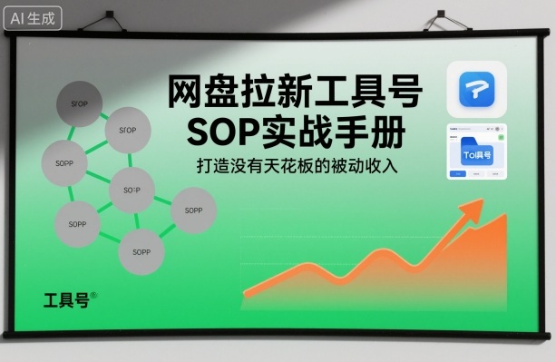 网盘拉新工具号SOP实战手册，打造没有天花板的被动收入-灼光资源宝库