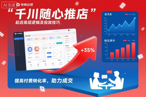 千川随心推起店底层逻辑及投放技巧，提高付费转化率，助力成交-灼光资源宝库