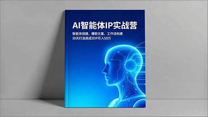 AI智能体IP实战营，智能体搭建、爆款文案、工作流构建，30天打造高成交IP月入50万-灼光资源宝库