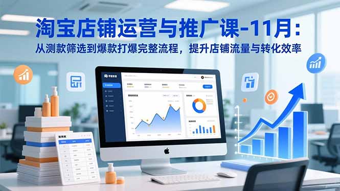淘宝店铺运营与推广课-11月：从测款筛选到爆款打爆完整流程，提升店铺流量与转化效率-灼光资源宝库