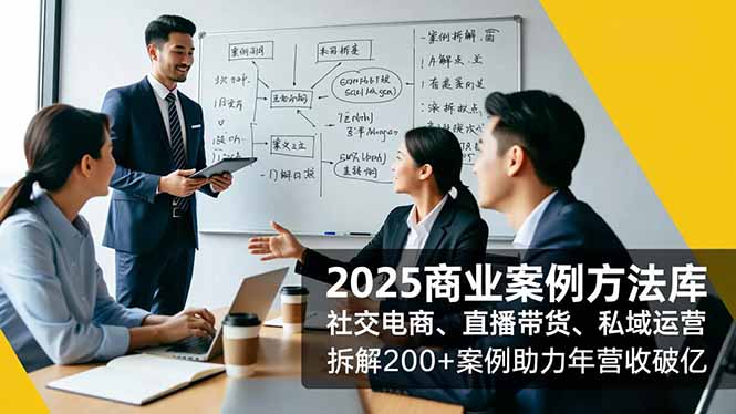 2025商业案例方法库,社交电商、直播带货、私域运营,拆解200+案例助力年营收破亿-灼光资源宝库
