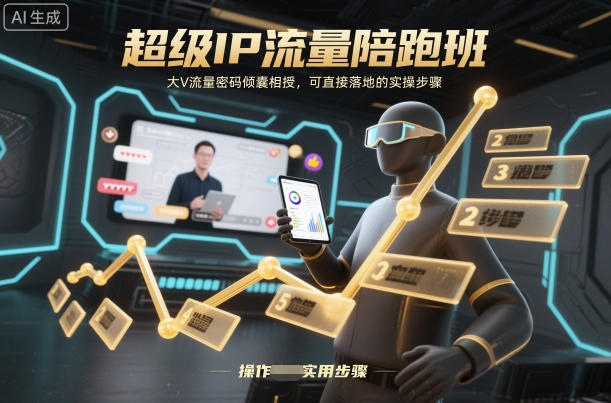 超级IP流量陪跑班，大V流量密码倾囊相授，可直接落地的实操步骤-灼光资源宝库