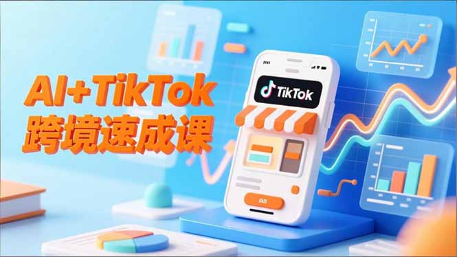 AI+TikTok跨境速成课，智能翻译、店铺定位、流程拆解，7天高效上线运营-灼光资源宝库
