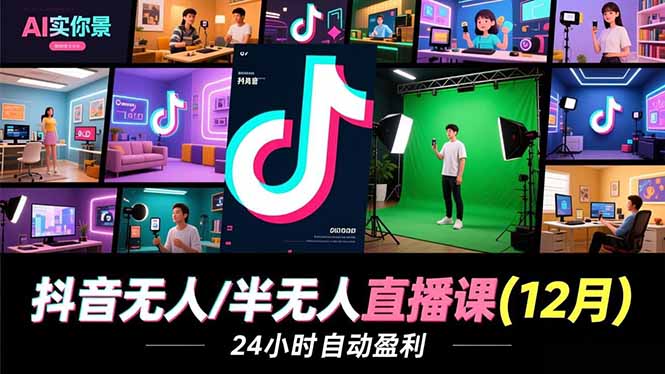 抖音无人/半无人直播课(12月-灼光资源宝库