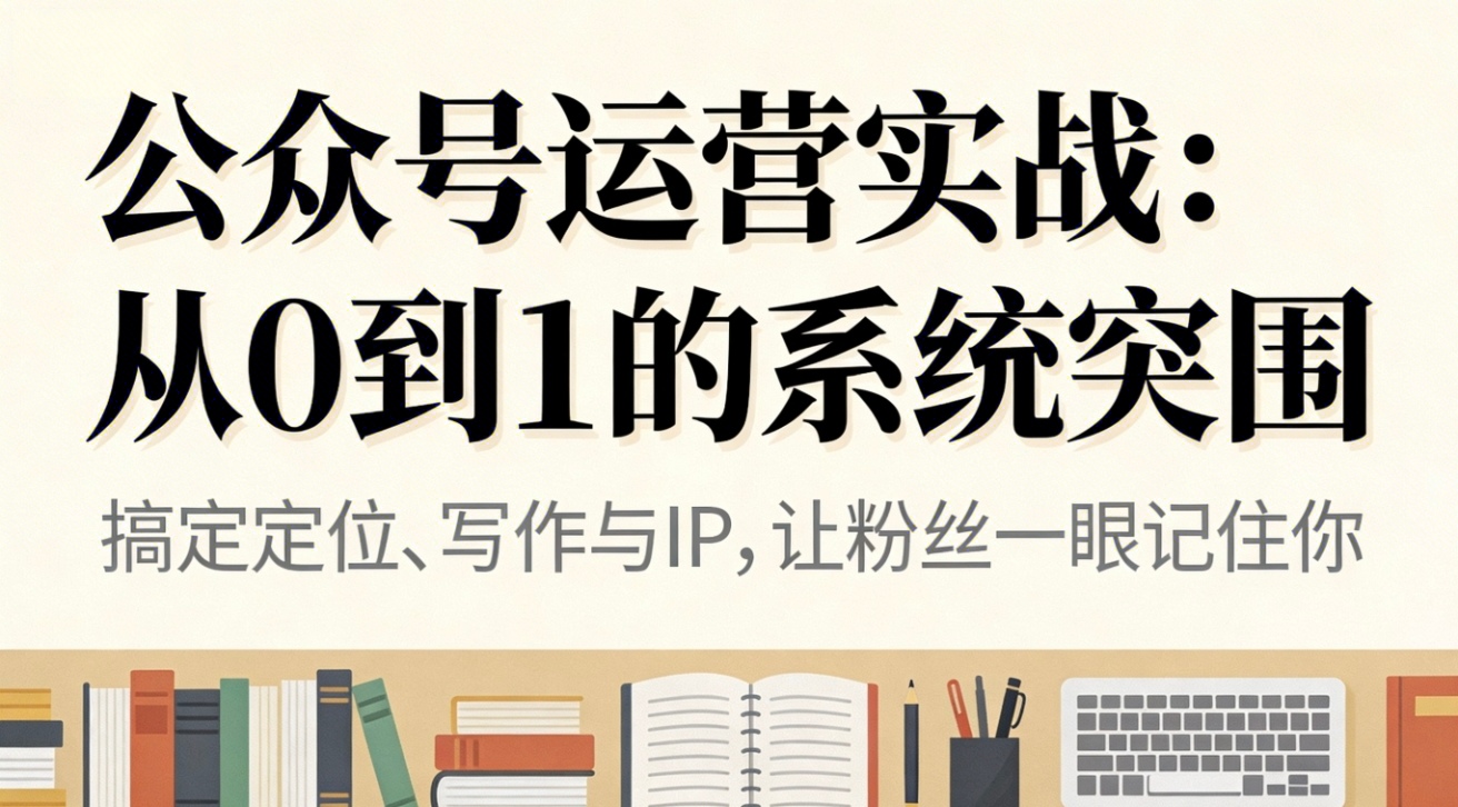 公众号运营实战：从0到1的系统突围-灼光资源宝库