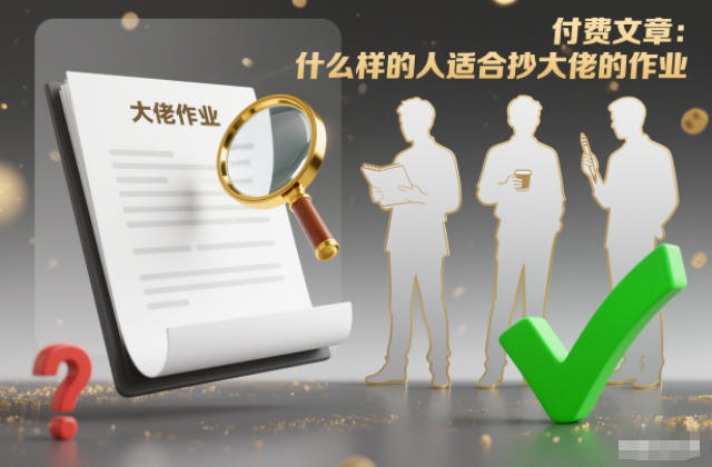付费文章：什么样的人适合抄大佬的作业？-灼光资源宝库