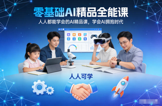零基础AI精品全能课,人人都能学会的AI精品课,学会AI拥抱时代-灼光资源宝库