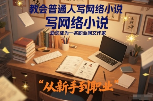 教会普通人写网络小说，助您成为一名职业网文作家-灼光资源宝库