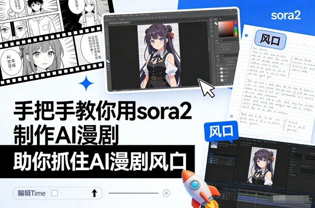 手把手教你用sora2制作AI漫剧，助你抓住AI漫剧风口-灼光资源宝库