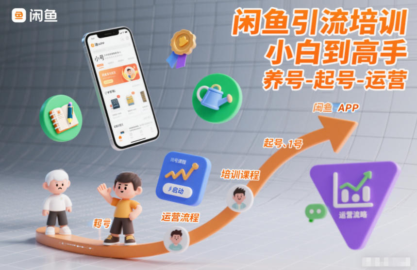 闲鱼引流培训，小白到高手，养号-起号-运营-灼光资源宝库
