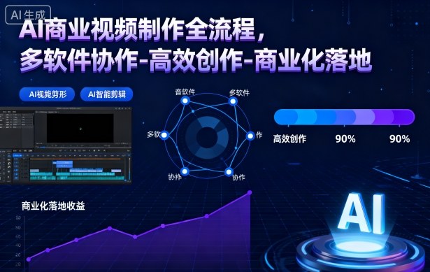 AI商业视频制作全流程2期，多软件协作-高效创作-商业化落地(更新)-灼光资源宝库