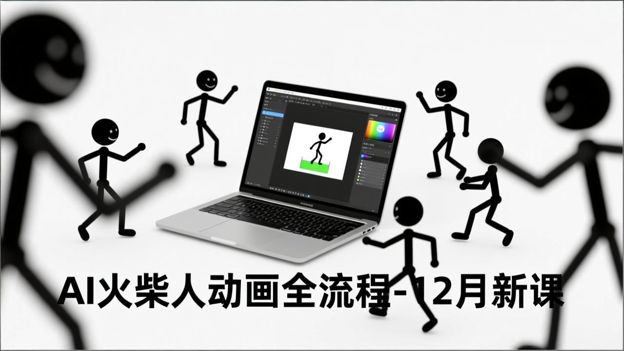 AI火柴人动画全流程-12月新课，文案生成、声音克隆、视频剪辑，零基础快速产出动画-灼光资源宝库