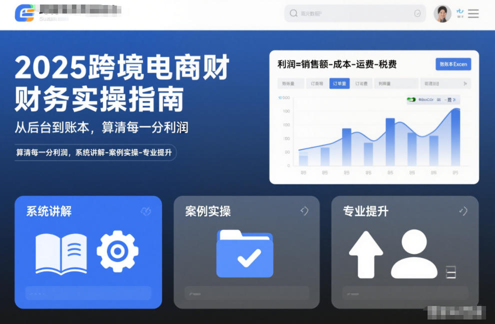 2025跨境电商财务实操指南，从后台到账本，算清每一分利润，系统讲解-案例实操-专业提升-灼光资源宝库