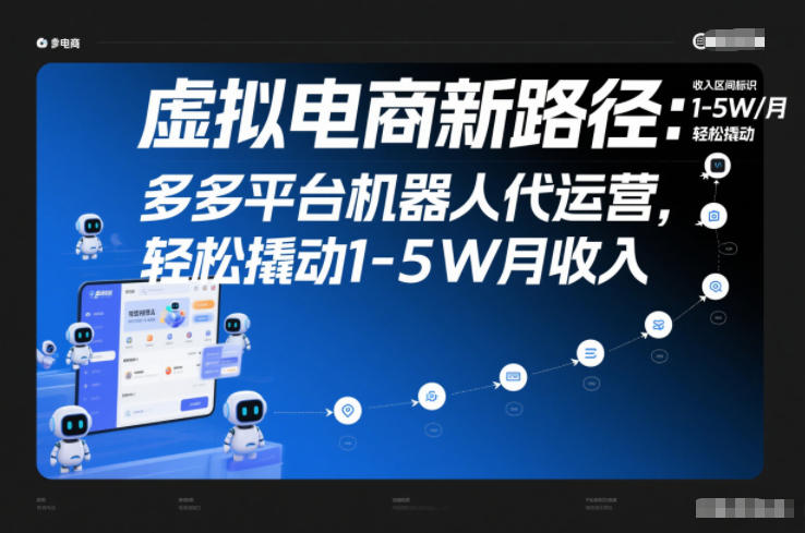 虚拟电商新路径:多多平台机器人代运营,轻松撬动1-5W月收入【揭秘】-灼光资源宝库