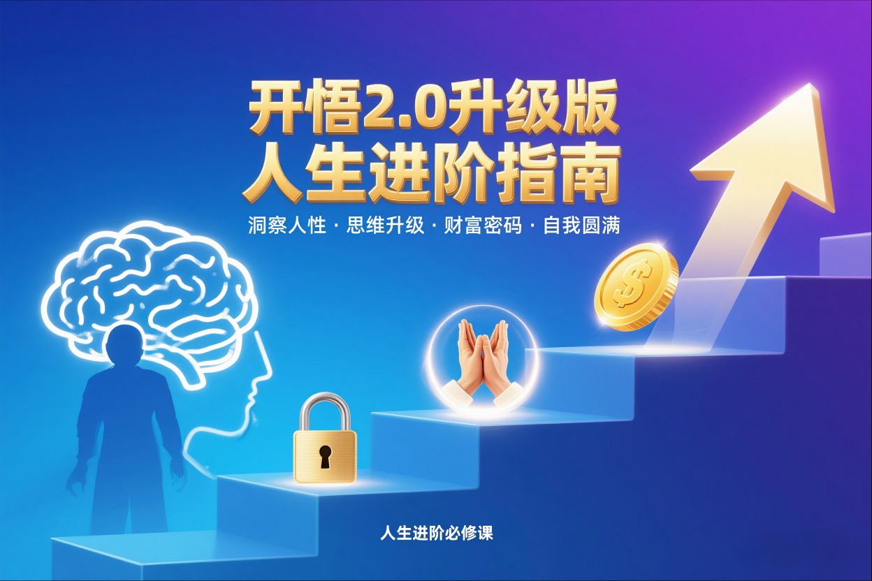 开悟2.0升级版人生进阶指南，洞察人性-思维升级-财富密码-自我圆满-灼光资源宝库