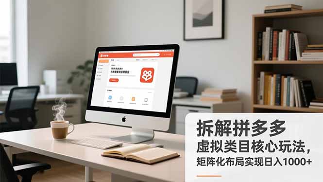 拆解拼多多虚拟类目核心玩法，矩阵化布局实现日入1000+-灼光资源宝库