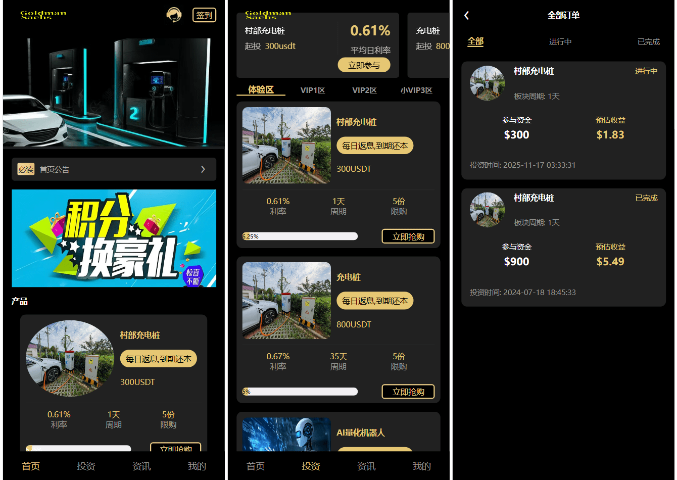 Fidelity充电桩投资理财系统源码-前端uniapp纯源码+后端PHP-灼光资源宝库