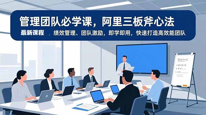管理团队必学课，阿里三板斧心法、绩效管理、团队激励，即学即用，快速打造高效能团队-灼光资源宝库