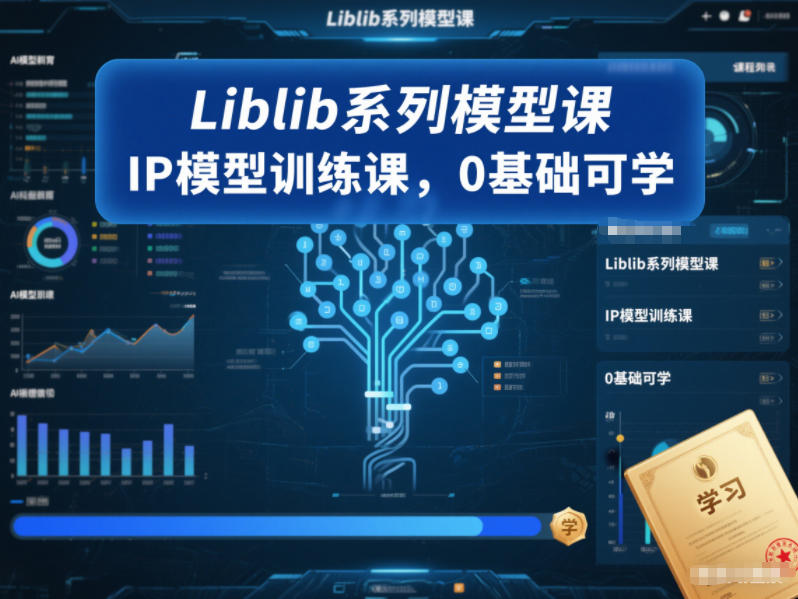 Liblib系列模型课，IP模型训练课，0基础可学-灼光资源宝库