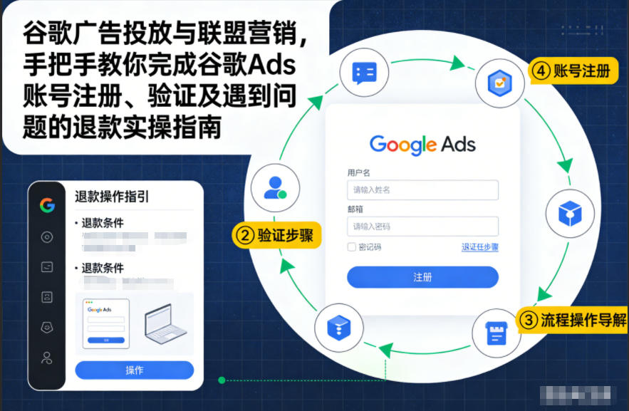 谷歌广告投放与联盟营销，手把手教你完成谷歌Ads账号注册、验证及遇到问题的退款实操指南-灼光资源宝库