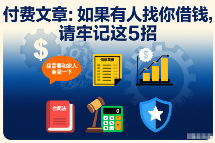 付费文章：如果有人找你借钱，请牢记这5招-灼光资源宝库