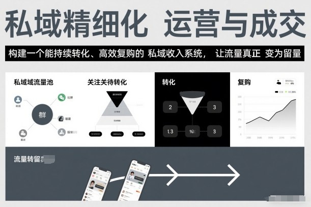 私域精细化运营与成交，构建一个能持续转化、高效复购的私域收入系统，让流量真正变为留量-灼光资源宝库