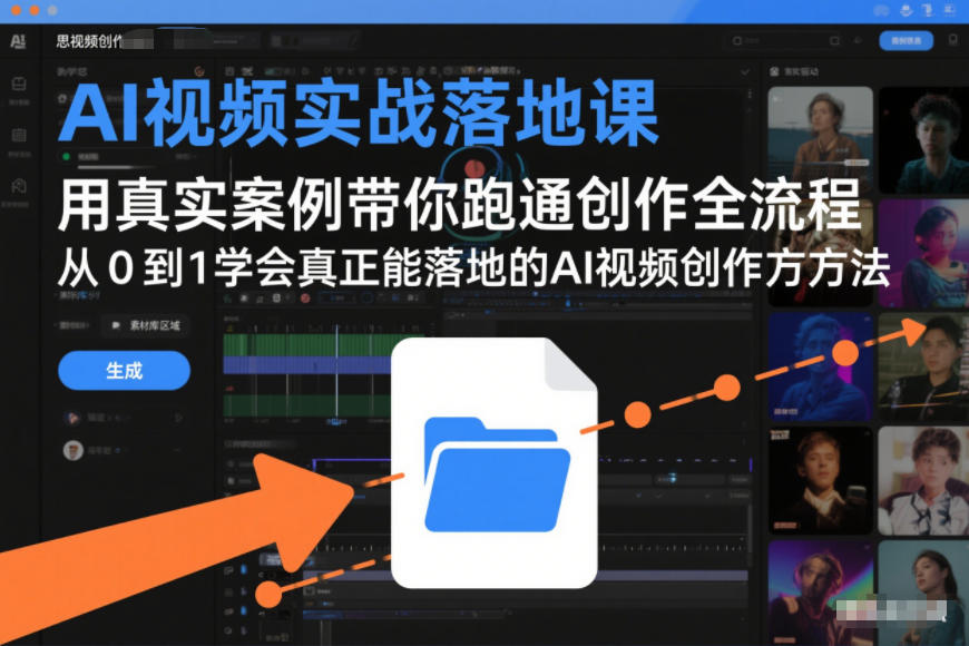 AI视频实战落地课，用真实案例带你跑通创作全流程，从0到1学会真正能落地的AI视频创作方法-灼光资源宝库