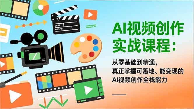AI视频创作实战课程：从零基础到精通，真正掌握可落地、能变现的AI视频创作全栈能力-灼光资源宝库