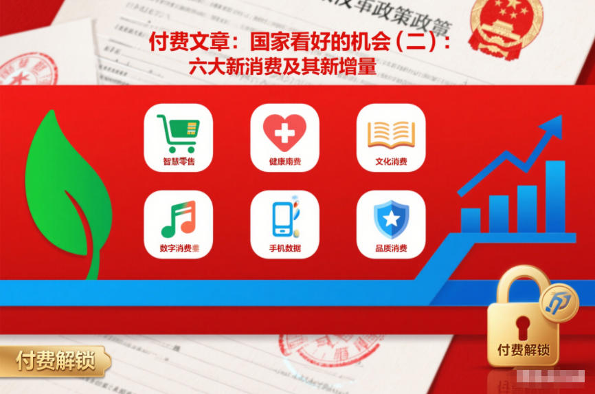 付费文章：国家看好的机会(二)：六大新消费及其新增量-灼光资源宝库